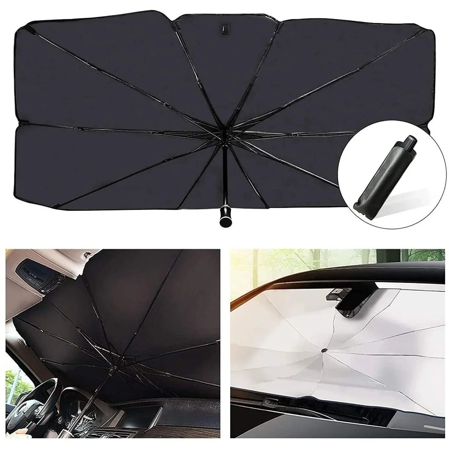 Foldable Reflective Car Umbrella for Sun Heat Protection