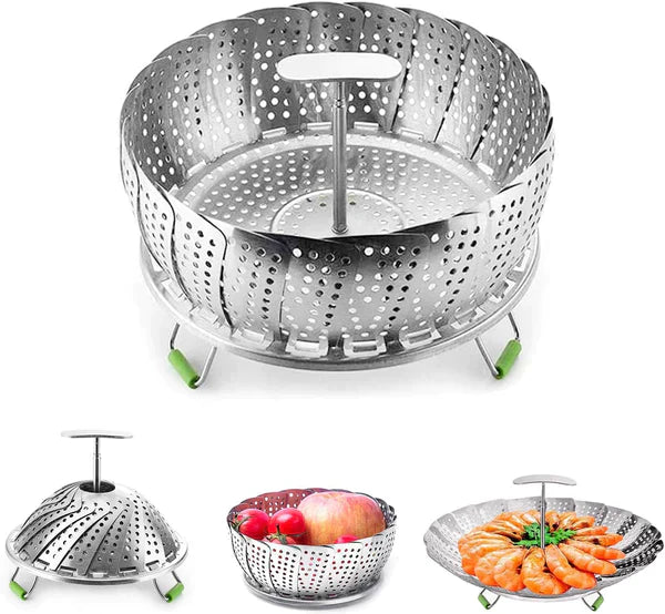 Stainless Steel Folding Premium Steamer Basket