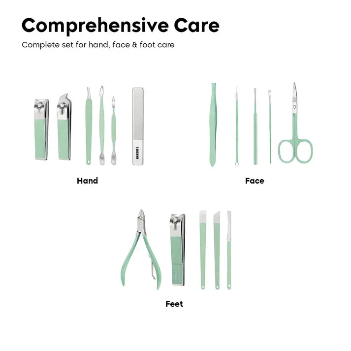 Portable Nail Care Set | Manicure Pedicure 16 in 1 Pcs Tool Kit