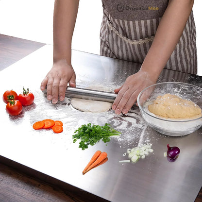 Scratch Less Stainless Steel Kitchen Chopping Board 41 x 31 Cm (Big Size) 306 Food Grade Steel