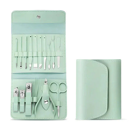 Portable Nail Care Set | Manicure Pedicure 16 in 1 Pcs Tool Kit