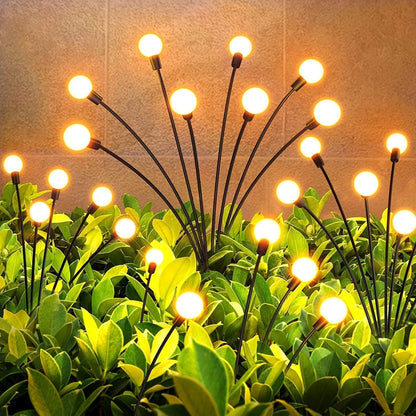 8 LED Solar Garden Light Sway by Wind Waterproof Outdoor Decoration Night light Yard Patio Pathway Garden/balcony/terrace plant Decoration(Warm White) (1)